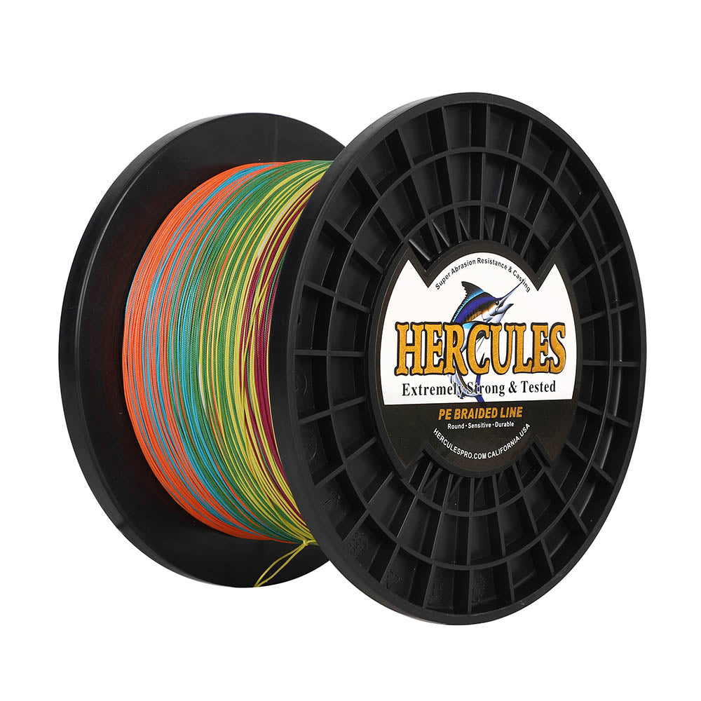 HERCULES 2000M 2187Yds Multicolor 10lb-250lb PE Braid Fishing Line 12 Strands HERCULES