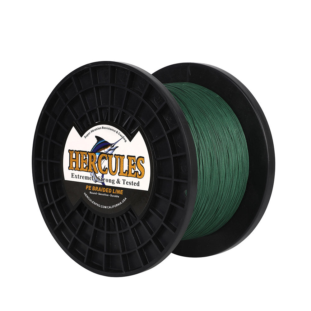 HERCULES 1500M 1640Yds Green 10lb-250lb PE Braid Fishing Line 12 Strands HERCULES