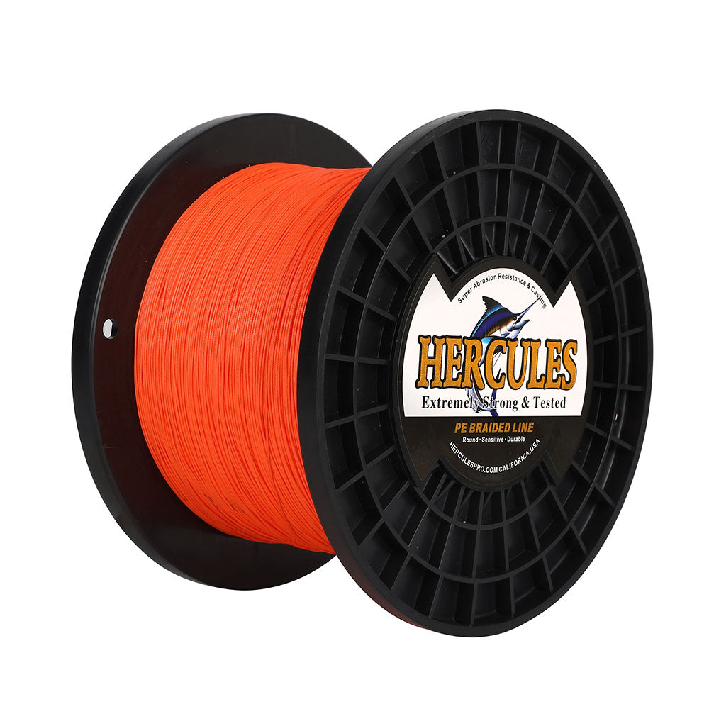 HERCULES 2000M 2187Yds Orange 10lb-250lb PE Braid Fishing Line 12 Strands HERCULES