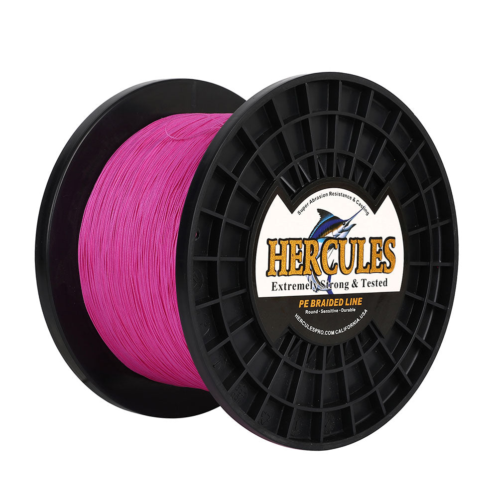 HERCULES 2000M 2187Yds Pink 10lb-250lb PE Braid Fishing Line 12 Strands HERCULES