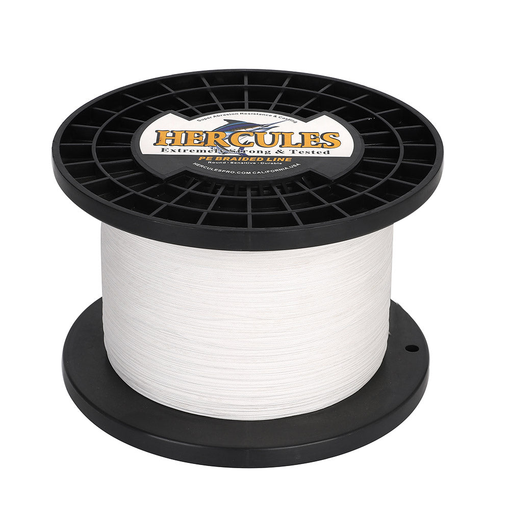 HERCULES 1000M 1094Yds White 10lb-420lb PE Braid Fishing Line 12 Strands HERCULES