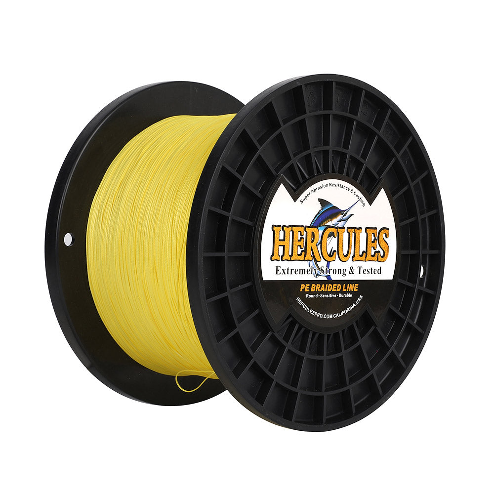 HERCULES 2000M 2187Yds Yellow 10lb-250lb PE Braid Fishing Line 12 Strands HERCULES
