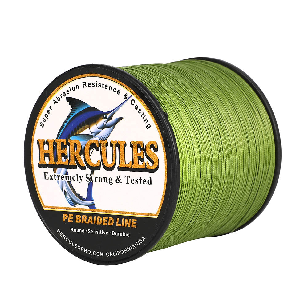 HERCULES 1000M 1094Yds Army Green 10lb-420lb PE Braid Fishing Line 12 Strands HERCULES