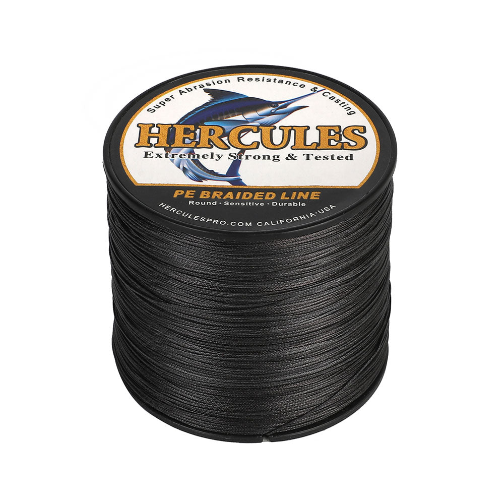 HERCULES 300M 328Yds Black 10lb-420lb PE Braid Fishing Line 12 Strands HERCULES