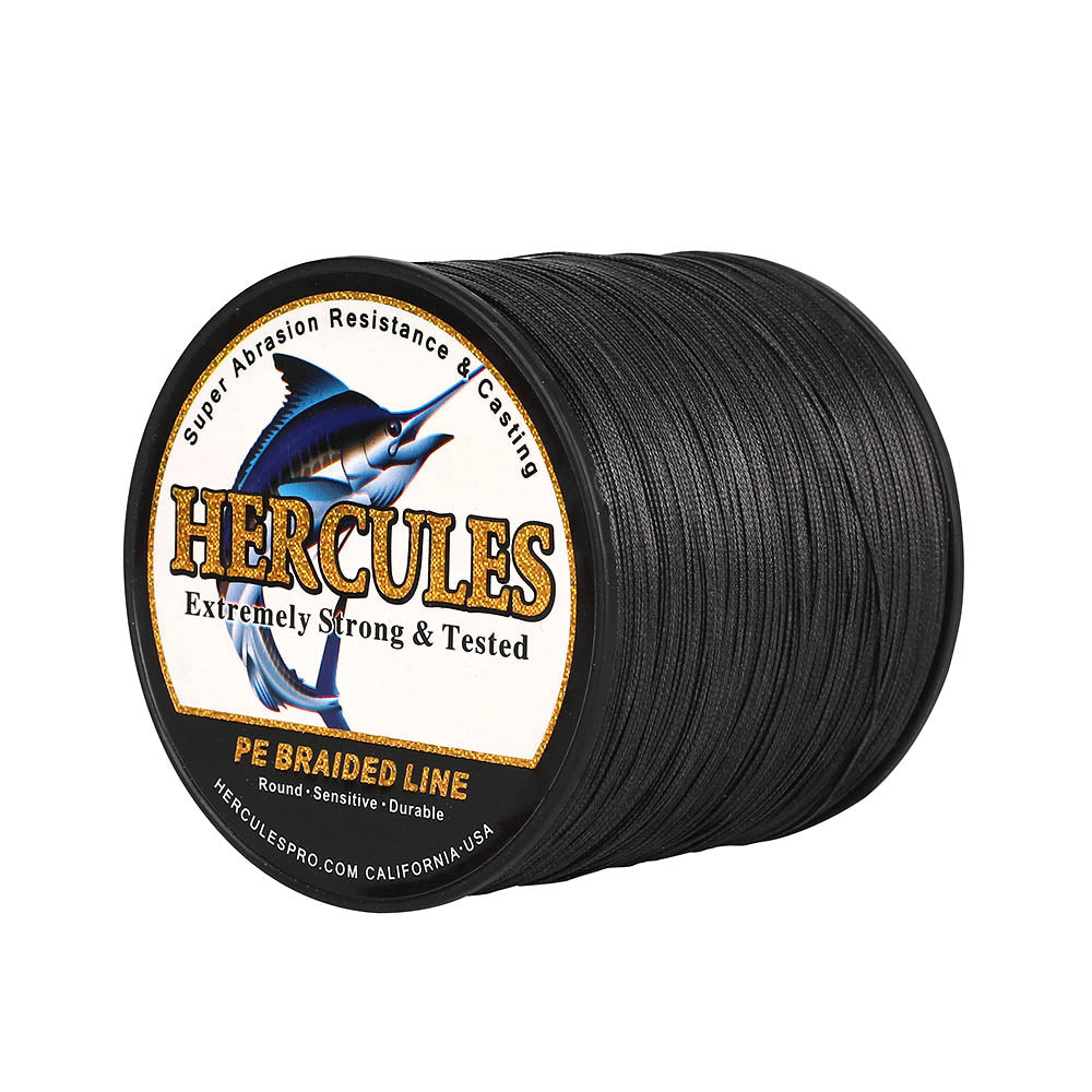 HERCULES 1000M 1094Yds Black 10lb-420lb PE Braid Fishing Line 12 Strands HERCULES