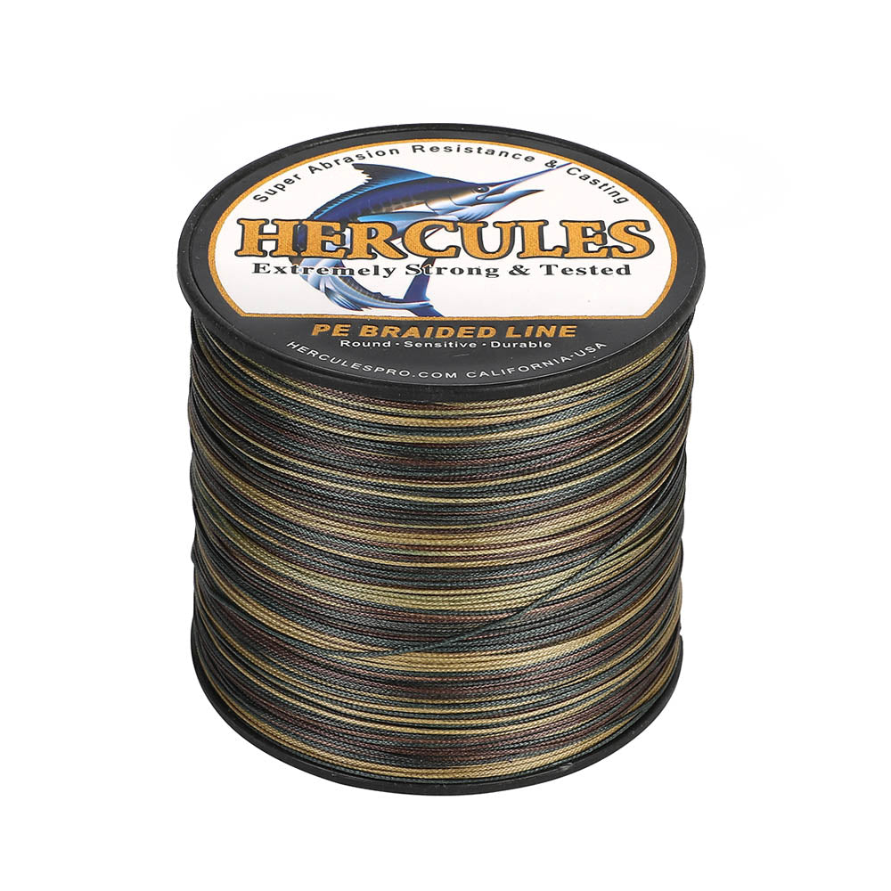 HERCULES 300M 328Yds Camouflage 10lb-420lb PE Braid Fishing Line 12 Strands HERCULES