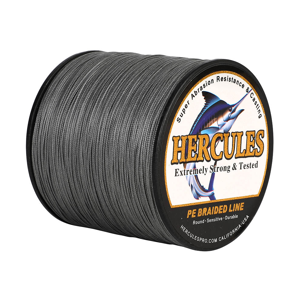 HERCULES 1500M 1640Yds Grey 10lb-250lb PE Braid Fishing Line 12 Strands HERCULES