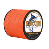 HERCULES 1000M 1094Yds Orange 10lb-420lb PE Braid Fishing Line 12 Strands HERCULES