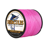HERCULES 1000M 1094Yds Pink 10lb-420lb PE Braid Fishing Line 12 Strands HERCULES
