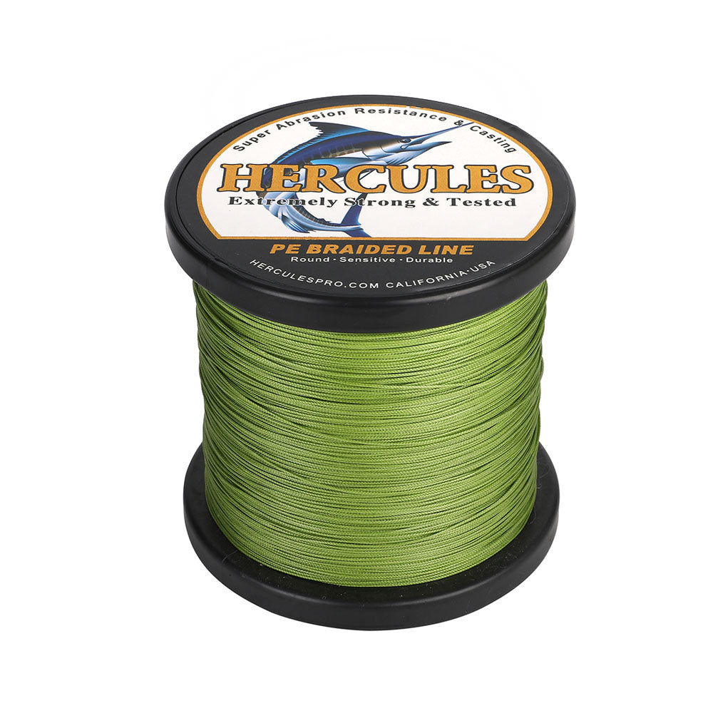 HERCULES 300M 328Yds Army Green 10lb-420lb PE Braid Fishing Line 12 Strands HERCULES