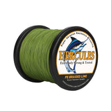 HERCULES 500M 547Yds Army Green 10lb-420lb PE Braid Fishing Line 12 Strands HERCULES