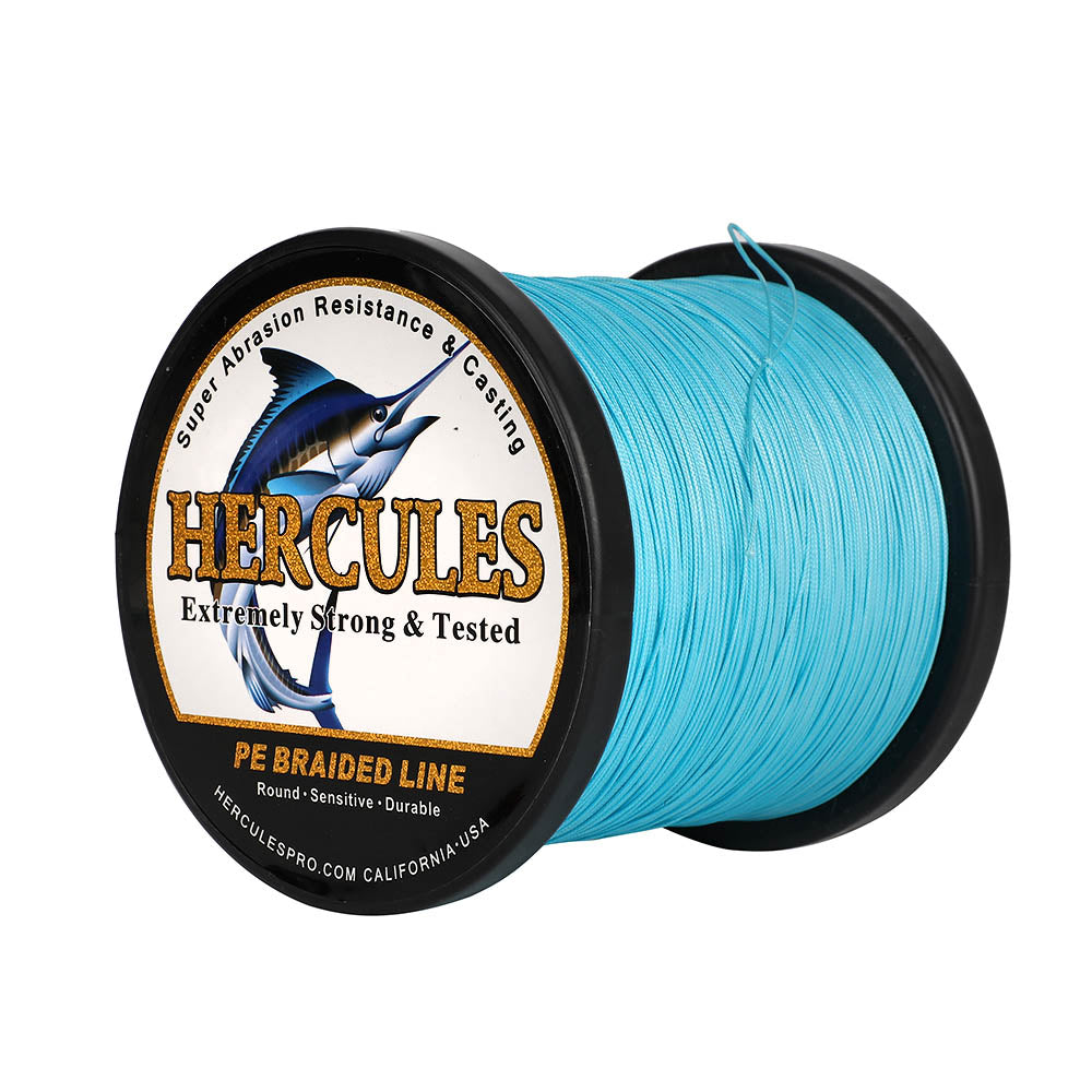 HERCULES 1000M 1094Yds Blue 10lb-420lb PE Braid Fishing Line 12 Strands HERCULES