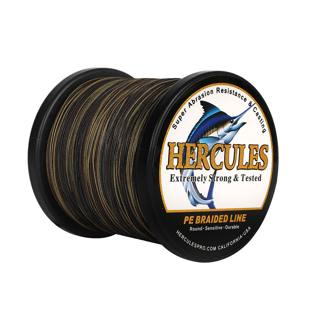 HERCULES 500M 547Yds Camouflage 10lb-420lb PE Braid Fishing Line 12 Strands HERCULES