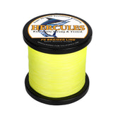 HERCULES 2000M 2187Yds Fluorescent Yellow 10lb-250lb PE Braid Fishing Line 12 Strands HERCULES
