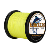 HERCULES 500M 547Yds Fluorescent Yellow 10lb-420lb PE Braid Fishing Line 12 Strands