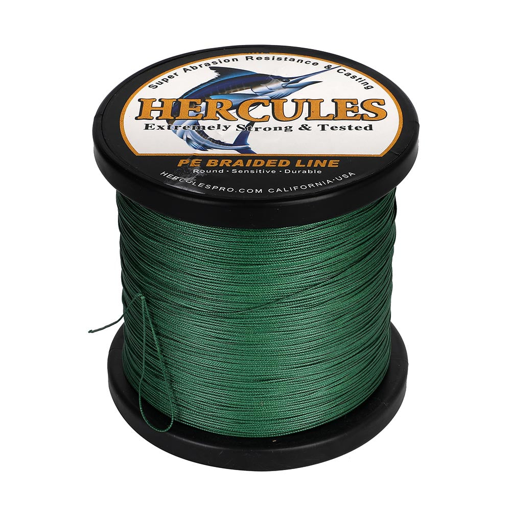 HERCULES 300M 328Yds Green 10lb-420lb PE Braid Fishing Line 12 Strands HERCULES