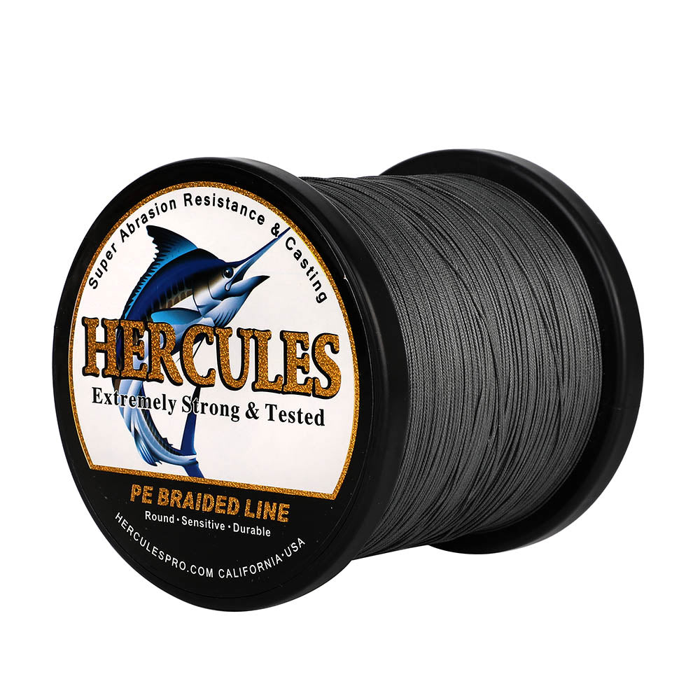 HERCULES 1000M 1094Yds Grey 10lb-420lb PE Braid Fishing Line 12 Strands HERCULES