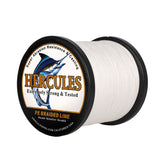 HERCULES 1000M 1094Yds White 10lb-420lb PE Braid Fishing Line 12 Strands HERCULES