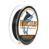 HERCULES 300M 328Yds Black 10lb-420lb PE Braid Fishing Line 12 Strands HERCULES