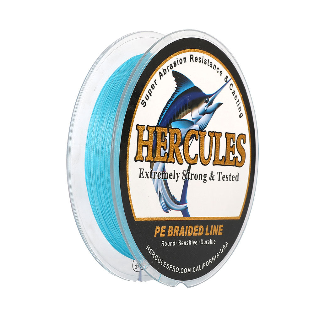 HERCULES 300M 328Yds Blue 10lb-420lb PE Braid Fishing Line 12 Strands HERCULES