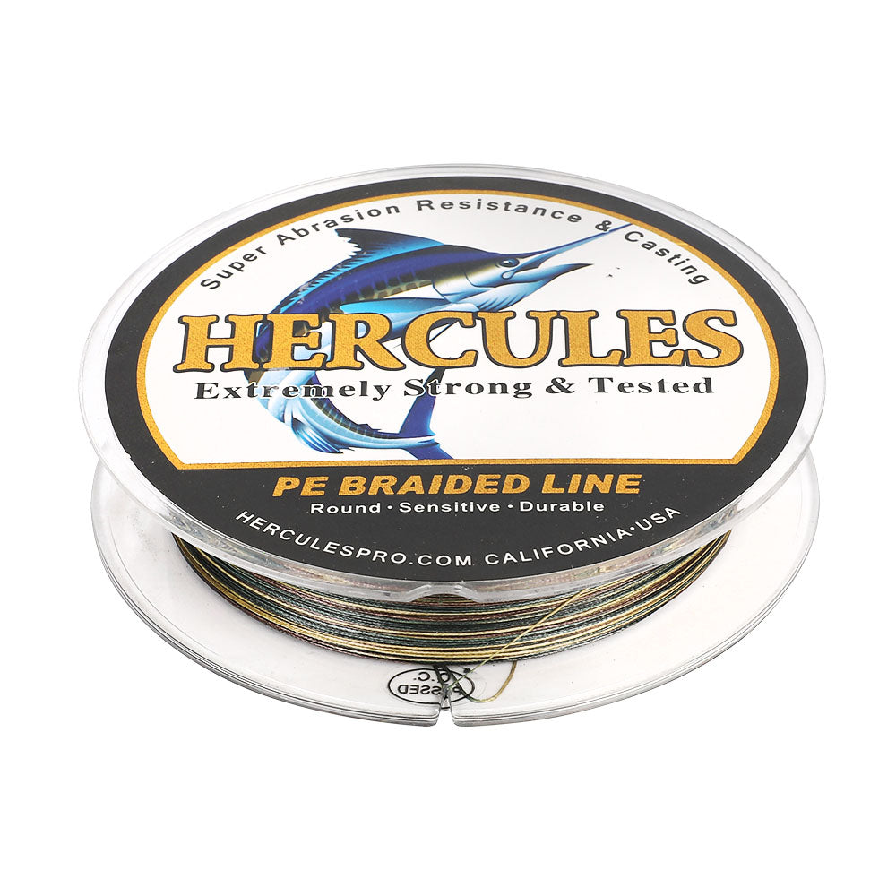 HERCULES 100M 109Yds Camouflage 10lb-420lb PE Braid Fishing Line 12 Strands HERCULES