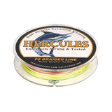 HERCULES 100M 109Yds Multicolor 10lb-420lb PE Braid Fishing Line 12 Strands HERCULES