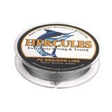 HERCULES 100M 109Yds Grey 10lb-420lb PE Braid Fishing Line 12 Strands HERCULES