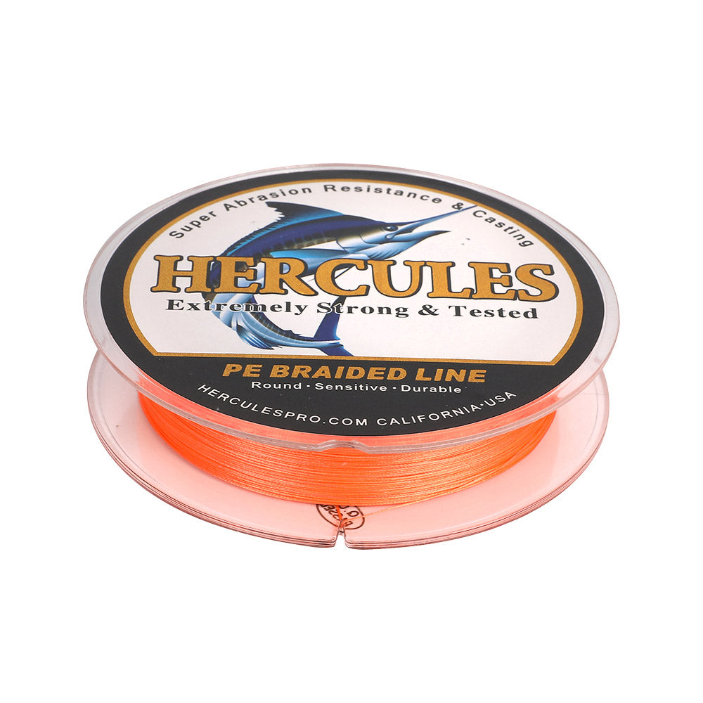HERCULES 100M 109Yds Orange 10lb-420lb PE Braid Fishing Line 12 Strands HERCULES