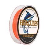 HERCULES 300M 328Yds Orange 10lb-420lb PE Braid Fishing Line 12 Strands HERCULES