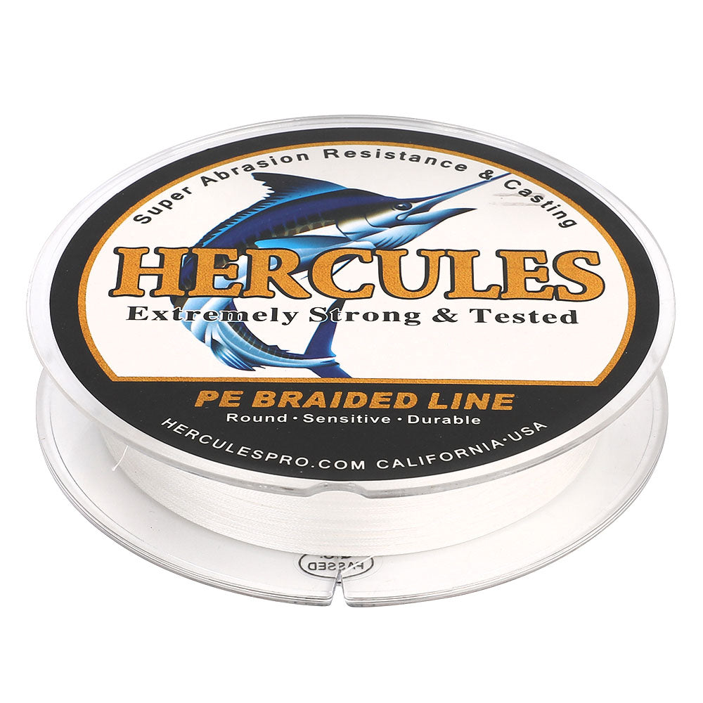HERCULES 100M 109Yds White 10lb-420lb PE Braid Fishing Line 12 Strands HERCULES