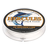 HERCULES 100M 109Yds White 10lb-420lb PE Braid Fishing Line 12 Strands HERCULES