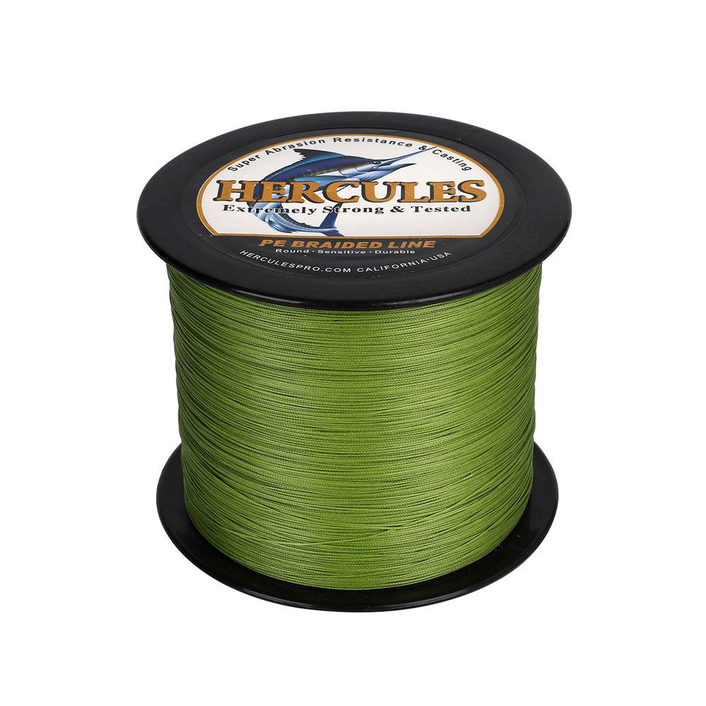 HERCULES 500M 547Yds Army Green 10lb-420lb PE Braid Fishing Line 12 Strands HERCULES