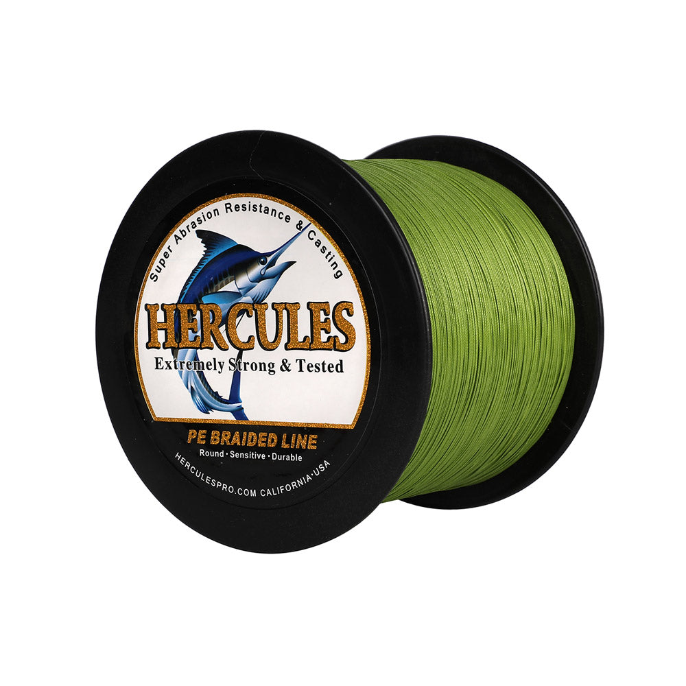HERCULES 1000M 1094Yds Army Green 10lb-420lb PE Braid Fishing Line 12 Strands HERCULES