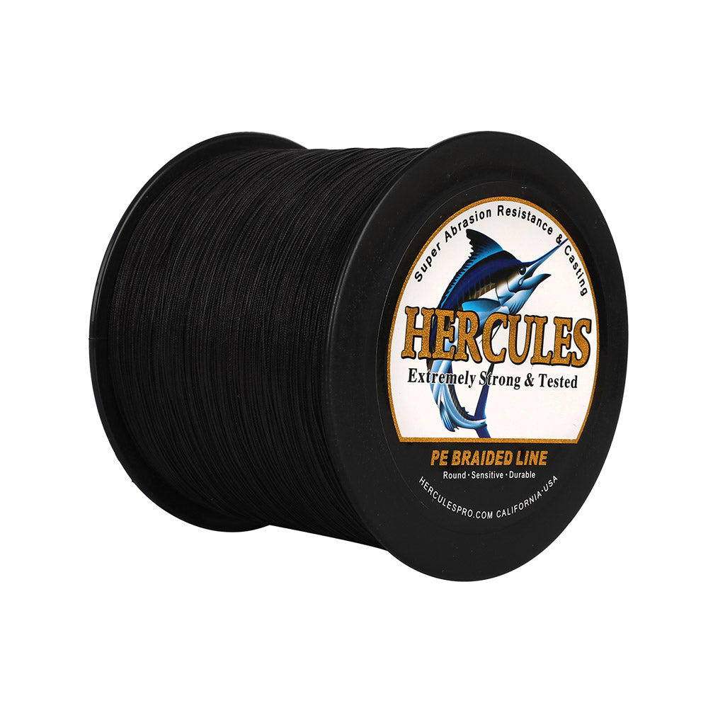 HERCULES 2000M 2187Yds Black 10lb-250lb PE Braid Fishing Line 12 Strands HERCULES