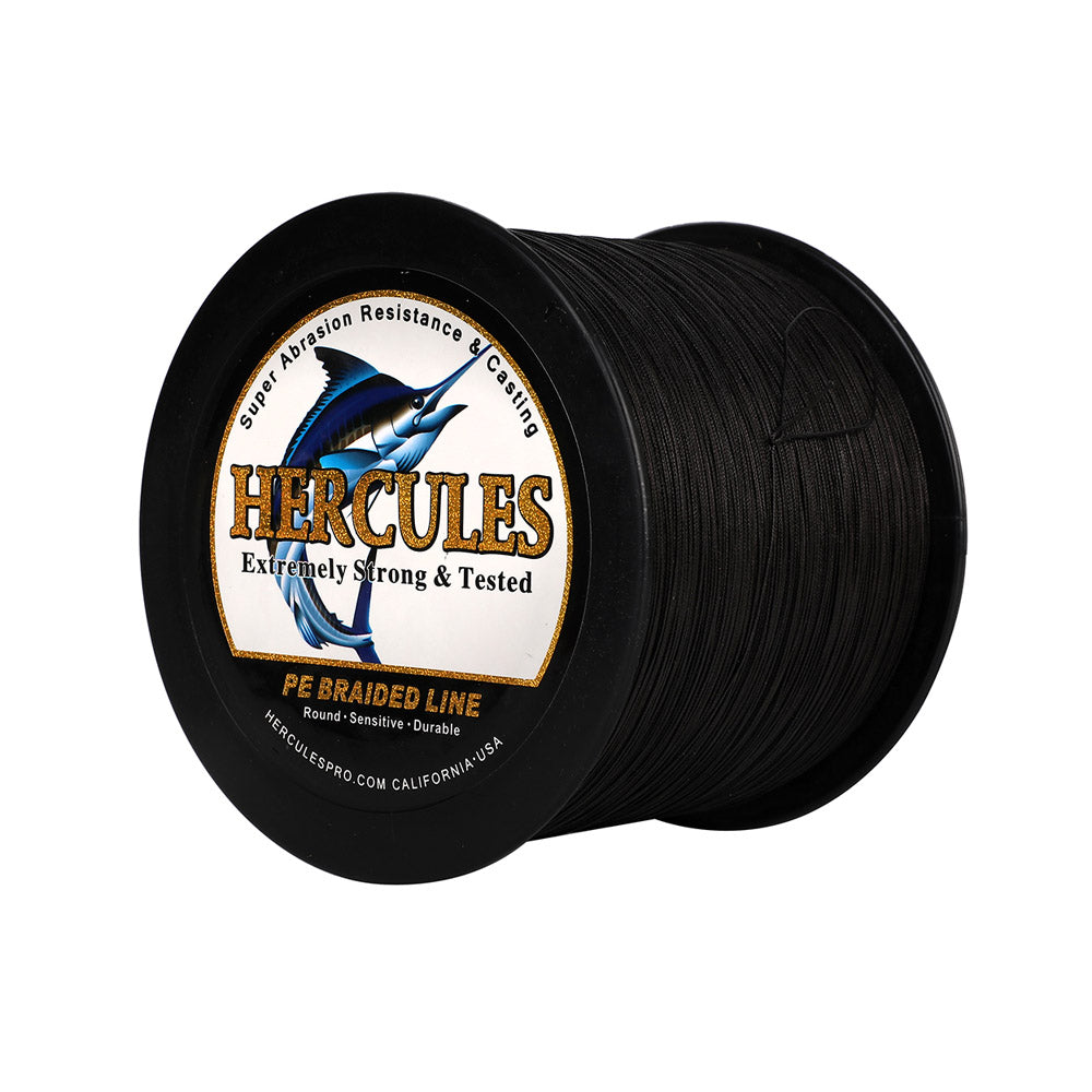 HERCULES 1000M 1094Yds Black 10lb-420lb PE Braid Fishing Line 12 Strands HERCULES