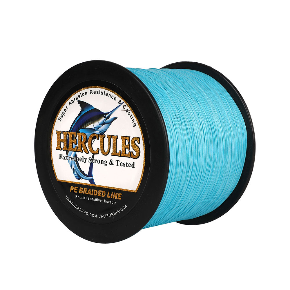 HERCULES 1000M 1094Yds Blue 10lb-420lb PE Braid Fishing Line 12 Strands HERCULES