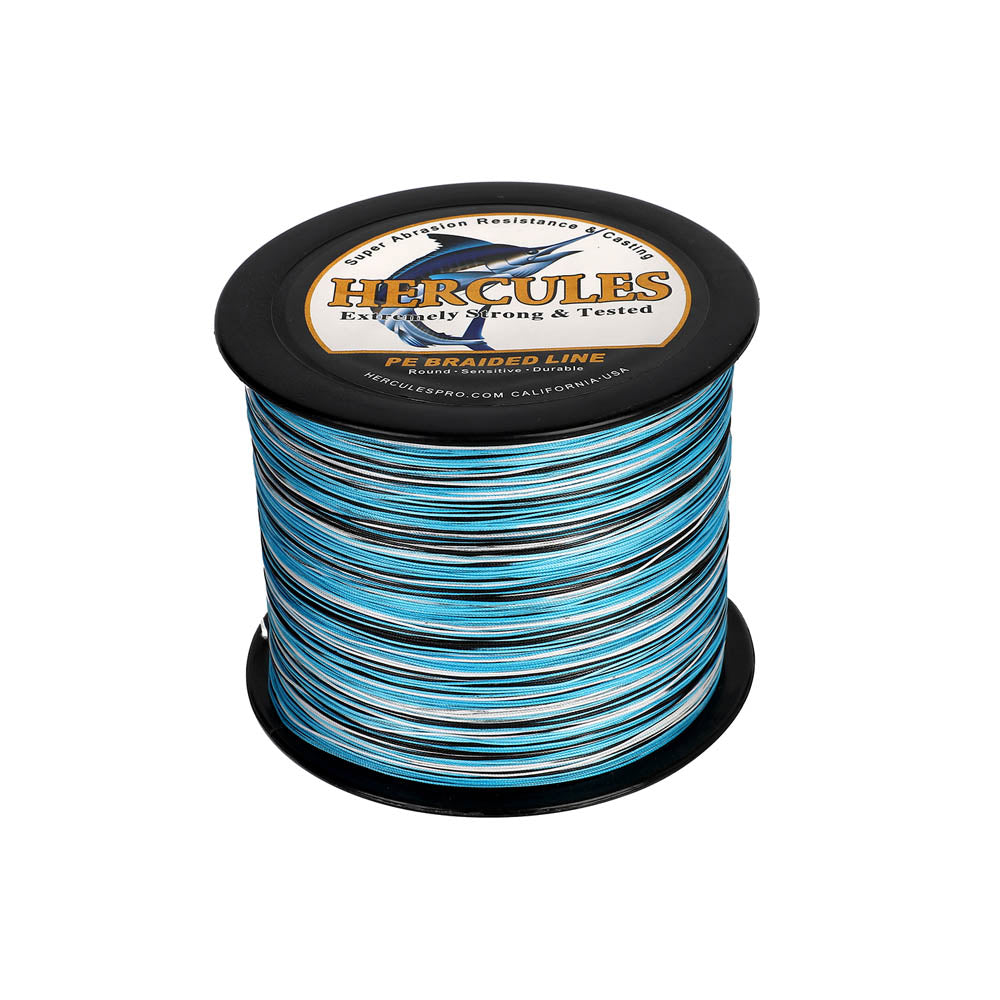 HERCULES 500M 547Yds Camo Blue 10lb-420lb PE Braid Fishing Line 12 Strands HERCULES