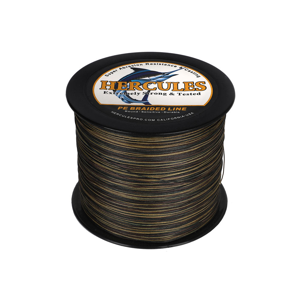 HERCULES 500M 547Yds Camouflage 10lb-420lb PE Braid Fishing Line 12 Strands HERCULES