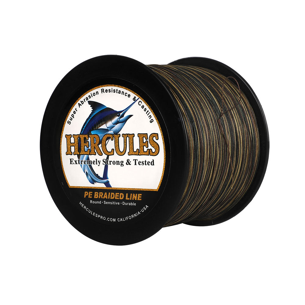 HERCULES 1000M 1094Yds Camouflage 10lb-420lb PE Braid Fishing Line 12 Strands HERCULES