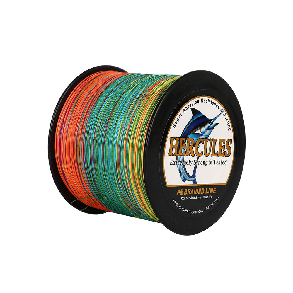 HERCULES 2000M 2187Yds Multicolor 10lb-250lb PE Braid Fishing Line 12 Strands HERCULES