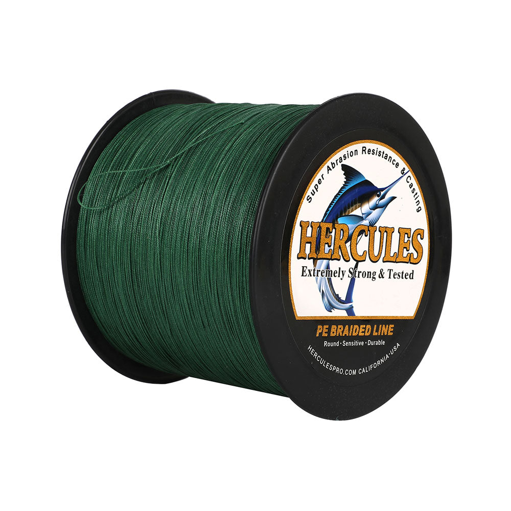 HERCULES 2000M 2187Yds Green 10lb-250lb PE Braid Fishing Line 12 Strands HERCULES