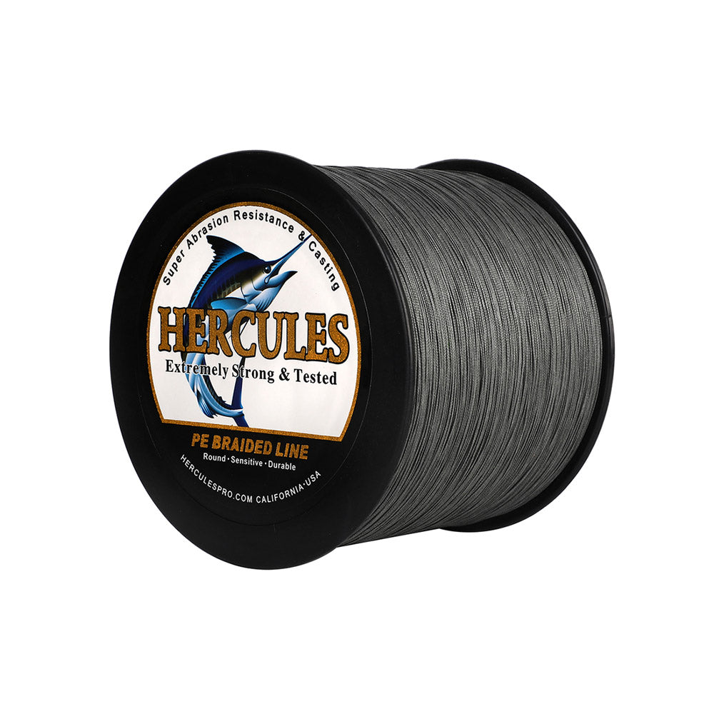 HERCULES 1000M 1094Yds Grey 10lb-420lb PE Braid Fishing Line 12 Strands HERCULES