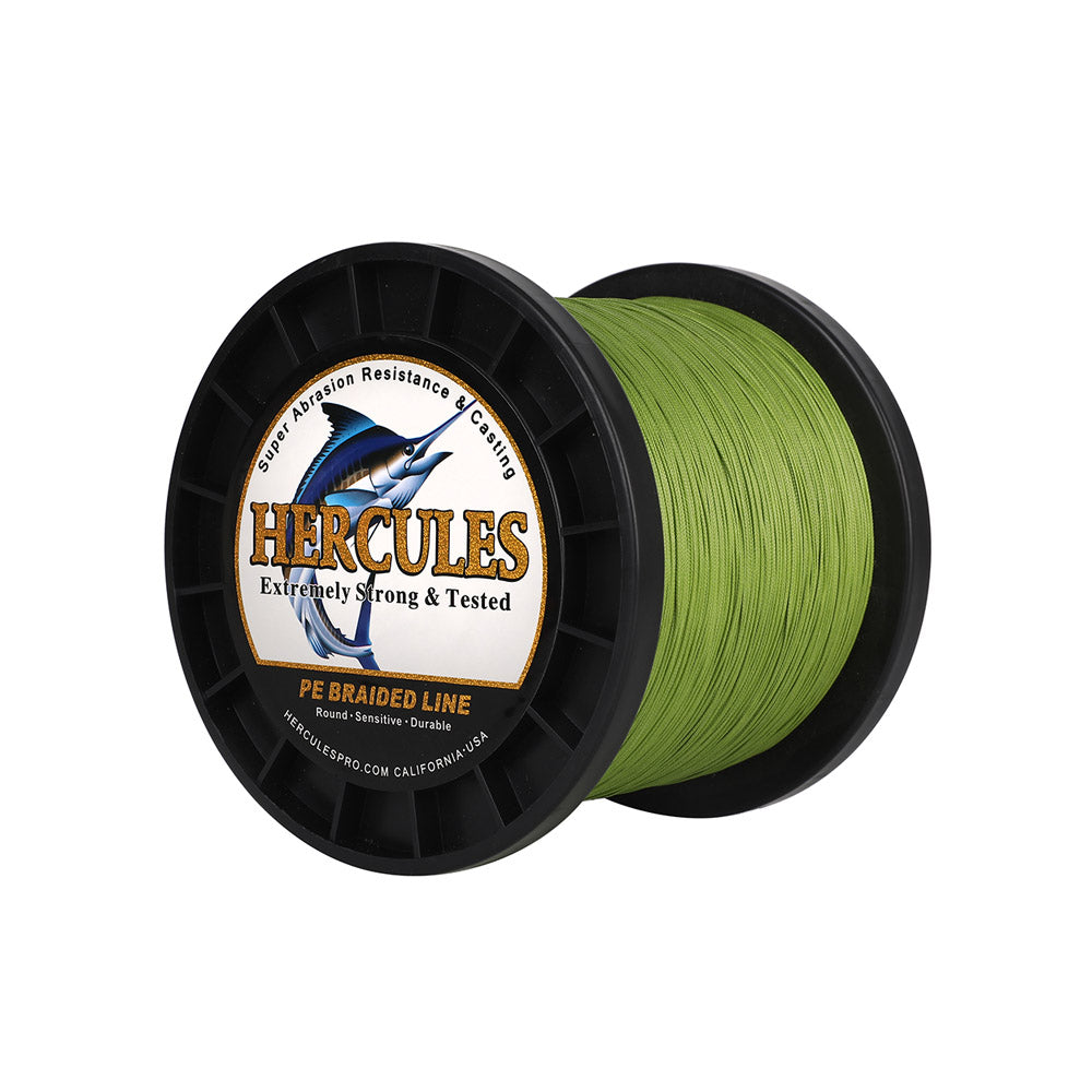 HERCULES 1000M 1094Yds Army Green 10lb-420lb PE Braid Fishing Line 12 Strands HERCULES