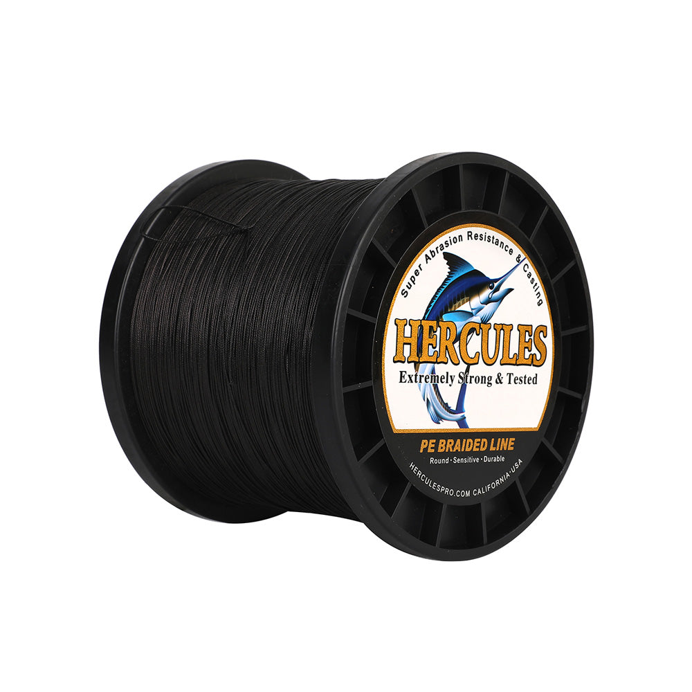 HERCULES 2000M 2187Yds Black 10lb-250lb PE Braid Fishing Line 12 Strands HERCULES