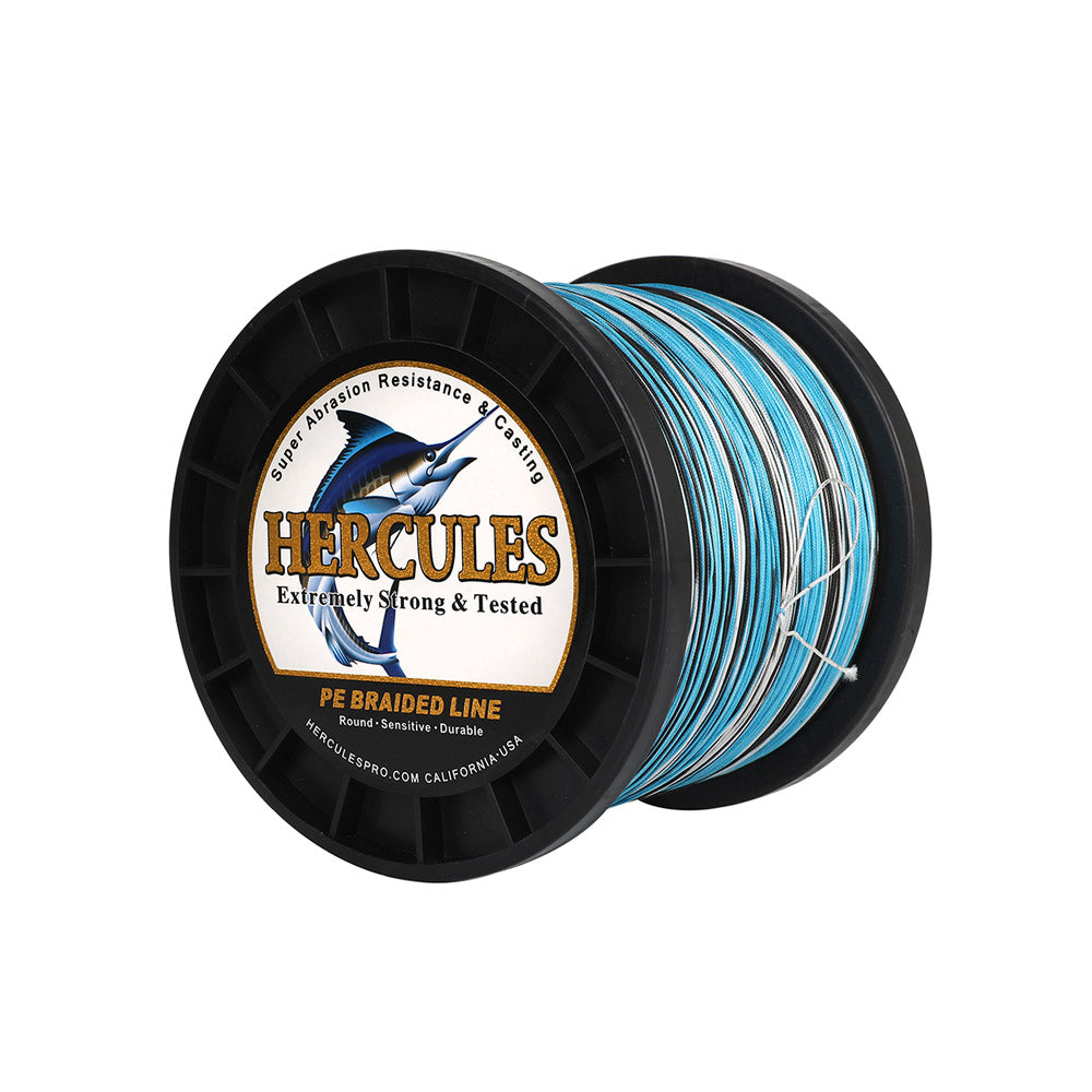HERCULES 1000M 1094Yds Camo Blue 10lb-420lb PE Braid Fishing Line 12 Strands HERCULES