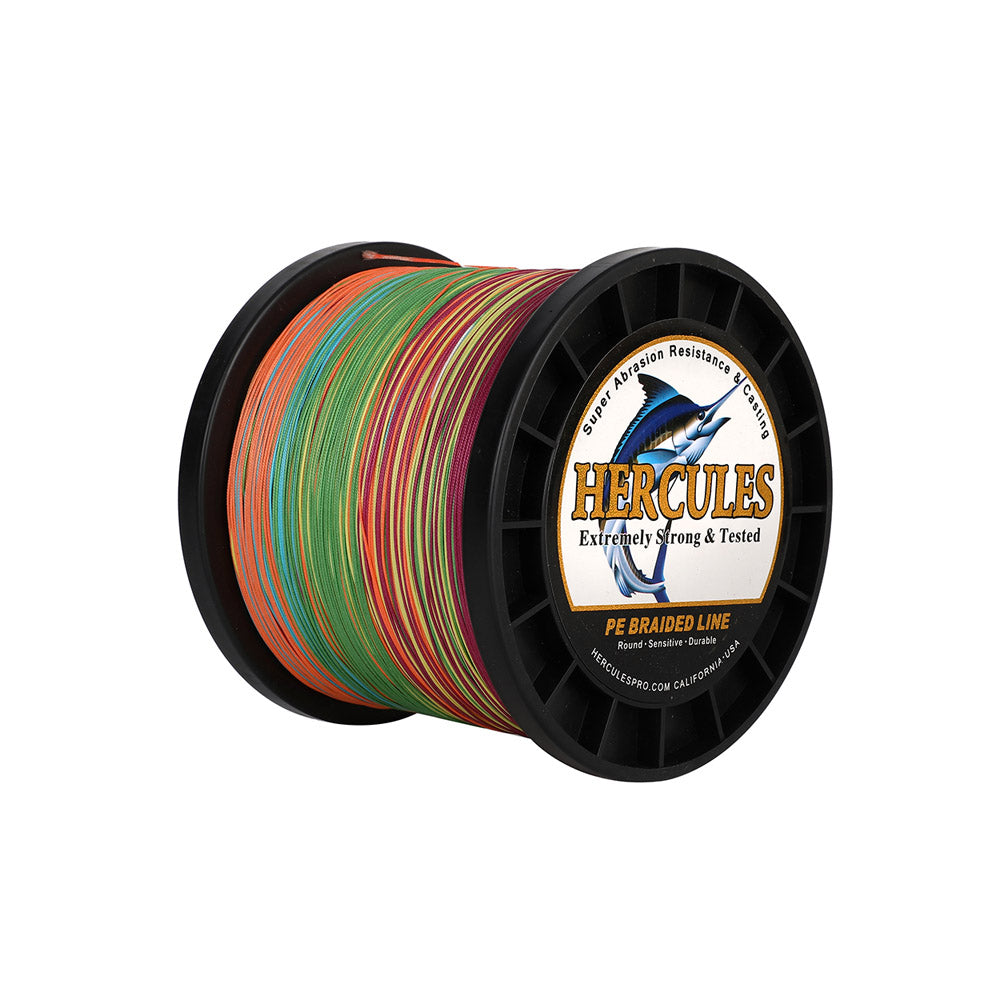 HERCULES 2000M 2187Yds Multicolor 10lb-250lb PE Braid Fishing Line 12 Strands HERCULES