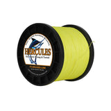HERCULES 1000M 1094Yds Fluorescent Yellow 10lb-420lb PE Braid Fishing Line 12 Strands HERCULES