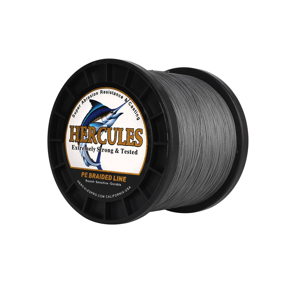 HERCULES 1000M 1094Yds Grey 10lb-420lb PE Braid Fishing Line 12 Strands HERCULES