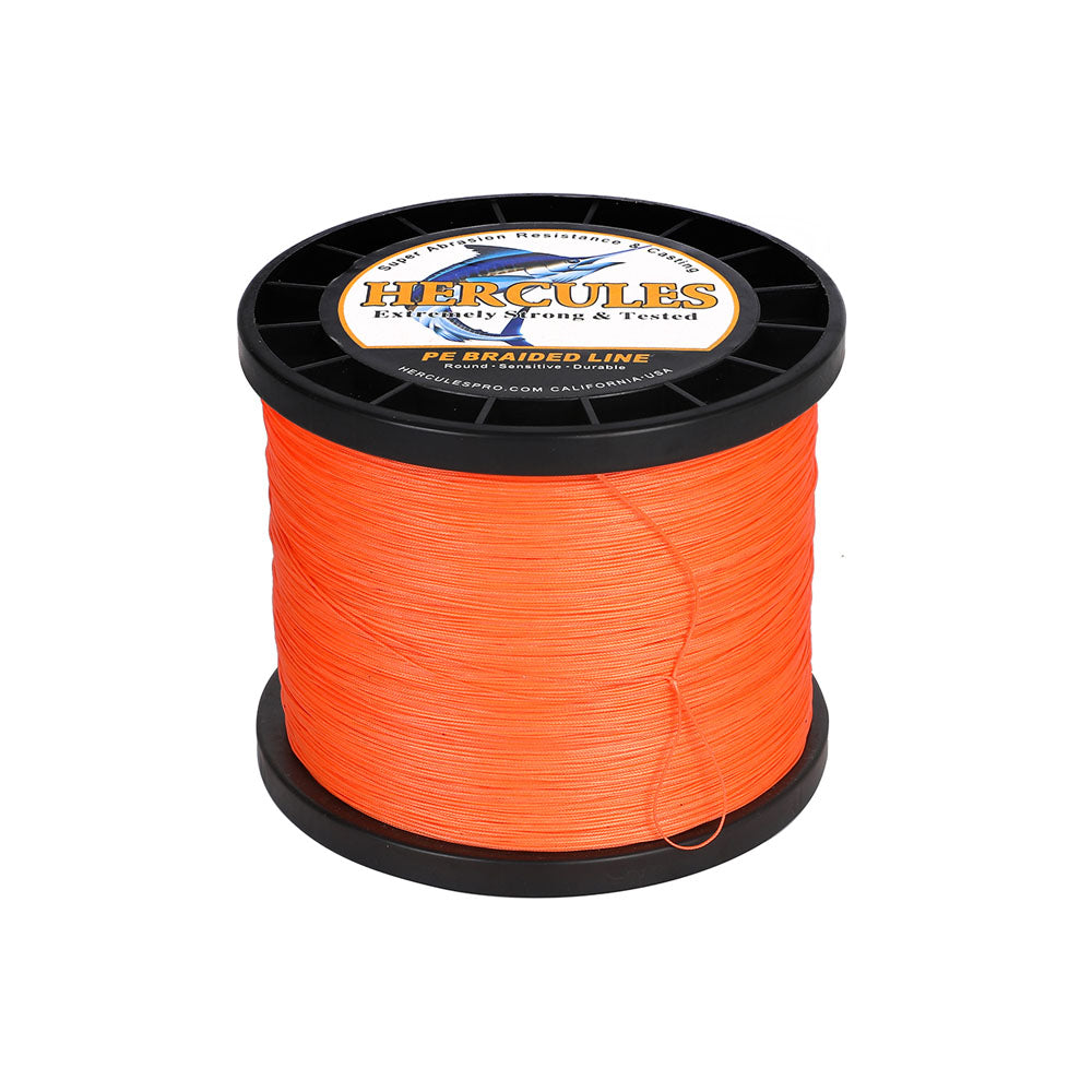 HERCULES 500M 547Yds Orange 10lb-420lb PE Braid Fishing Line 12 Strands HERCULES