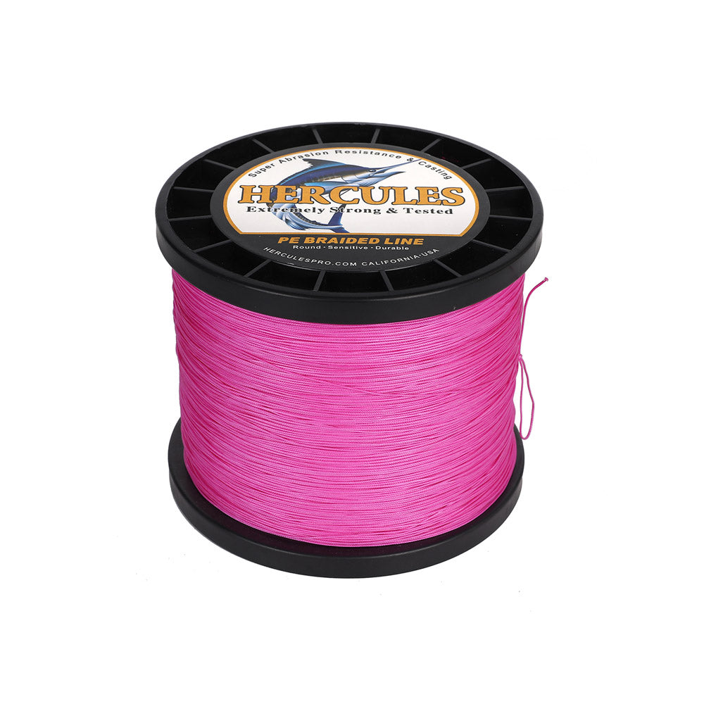 HERCULES 500M 547Yds Pink 10lb-420lb PE Braid Fishing Line 12 Strands HERCULES